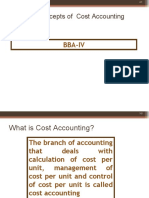 Basic Concepts of Cost Accounting