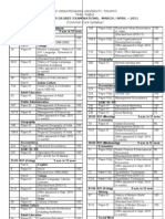 B.A.Third Year Degree Examinations, March / April - 2011