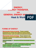 Energy, Energy Transfer, General Energy Analysis: Heat & Work