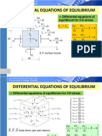 Differential Equations of Equilibrium: Dy y Dy y DX X Y X
