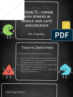 PD Lesson 5 Coping With Stress in Middle and Late Adolescence