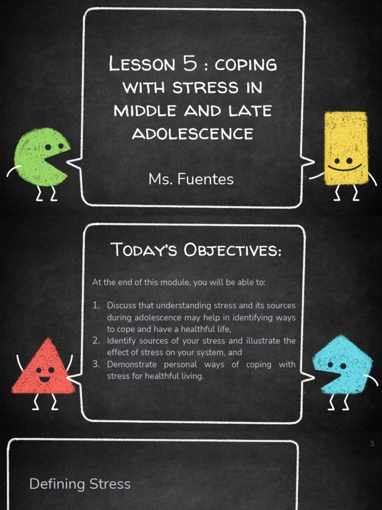 PD Lesson 5 Coping With Stress in Middle and Late Adolescence | PDF ...