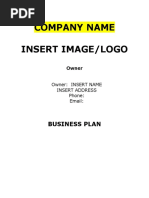 Company Name Insert Image/Logo: Business Plan