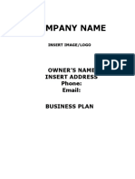 COMPANY Business Plan