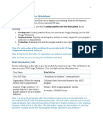 IDD Development-Plus Worksheet: Assignments Document To Assist You