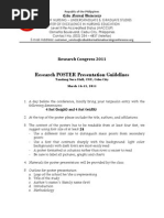 Download Research POSTER Presentation Guidelines-Research Congress by Kim Gonzales SN50277736 doc pdf