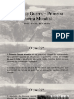 9º Ano - Primeira Guerra Mundial