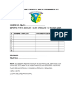 Primer Campeonato Municipal Manta Cundinamarca 2021