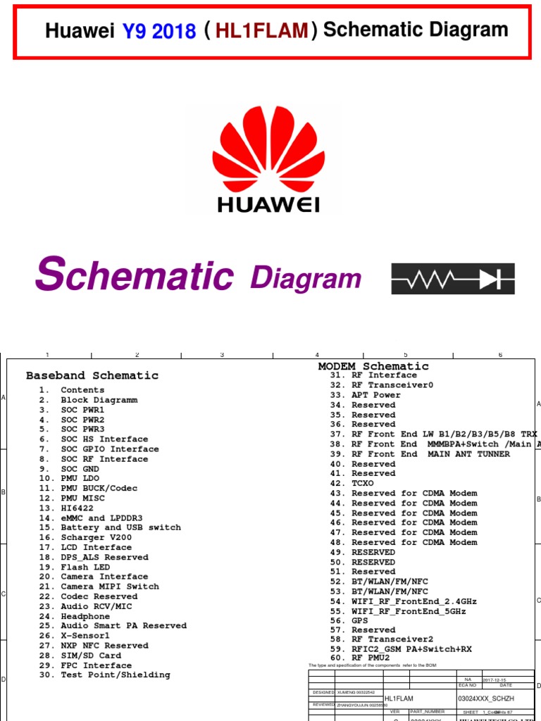 Huawei Y9 2018 Schematic Overview | PDF | Computer Hardware | Computer ...