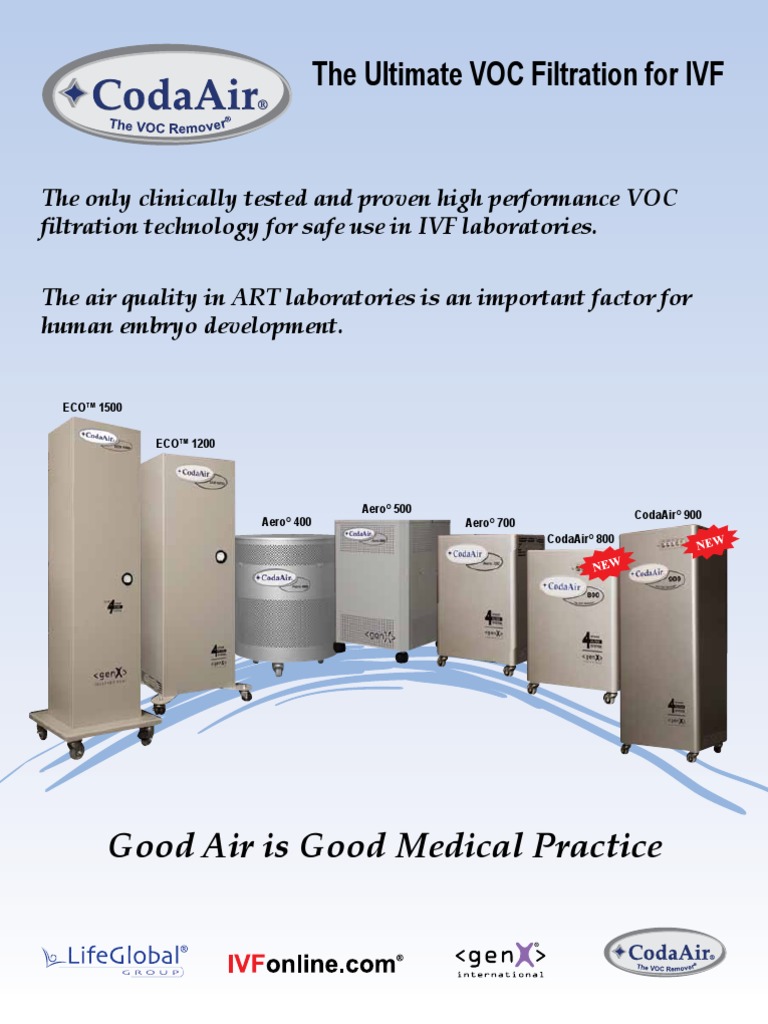 AIR PURIFIERcodaairbrochure LAB IVF PDF Volatile Organic