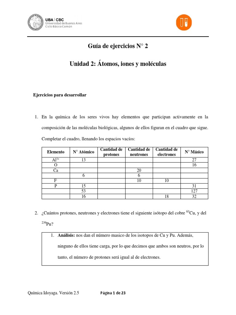 2 Atomos Iones Y Moleculas Pdf Isotopo Proton