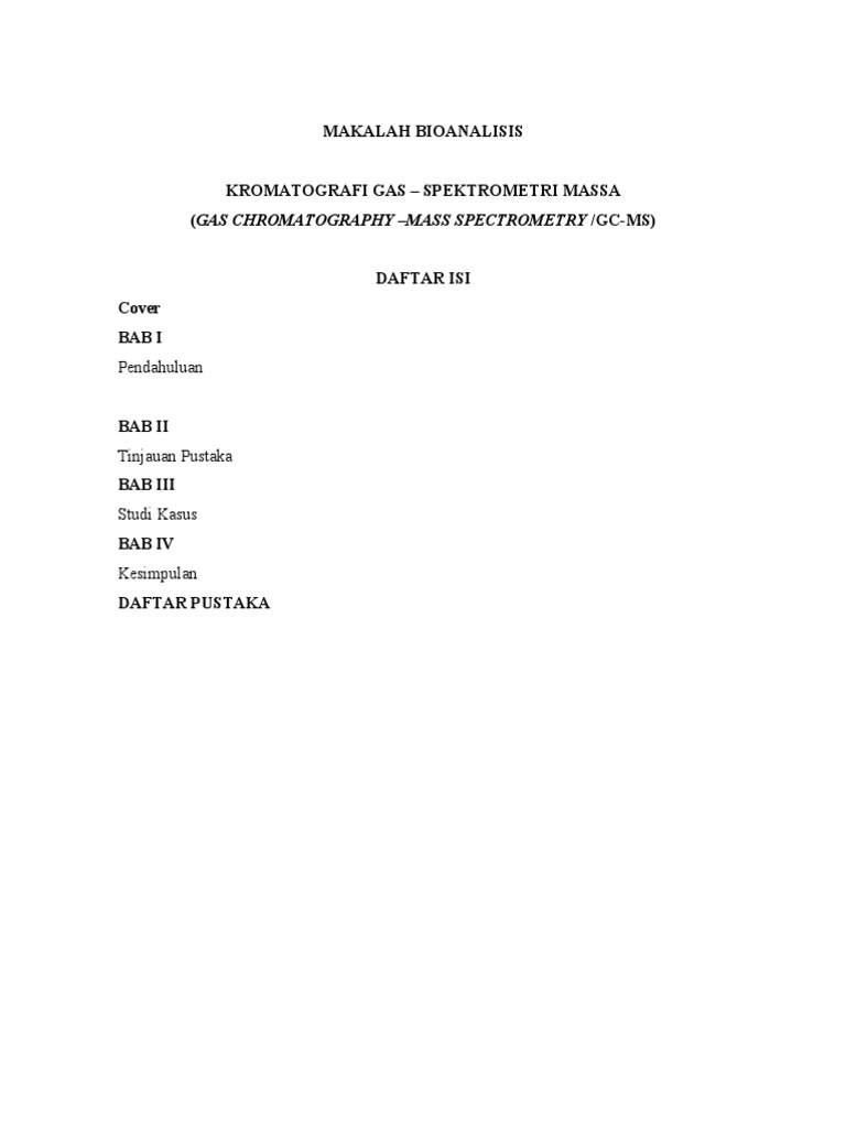 ANALISIS SENYAWA ORGANIK MENGGUNAKAN METODE GC-MS | PDF