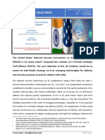 Issue Brief: Us-India Strategic Tech Alliance (Uista) : An Assessment