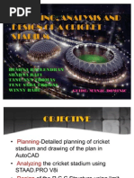 Plan and Design of Cricket Stadium