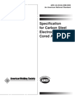 Specification For Carbon Steel Electrodes For Flux Cored Arc Welding