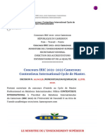 Concours IRIC 2021-2022 Cameroun - Contentieux International Cycle de Master Professionnel en Relations Internationales - Kamerpower™