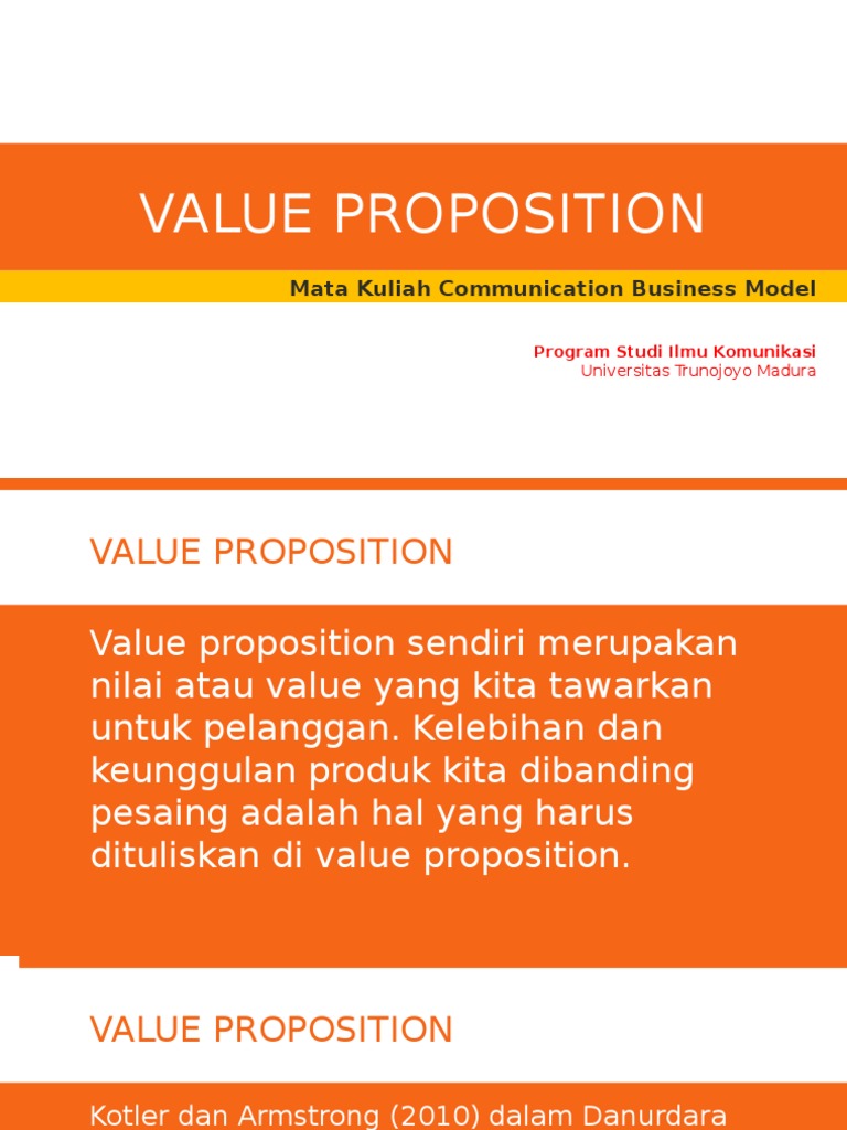 Value Proposition dalam Bisnis | PDF
