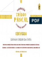 Certificado Tríduo - Leonan Coelho Da Costa