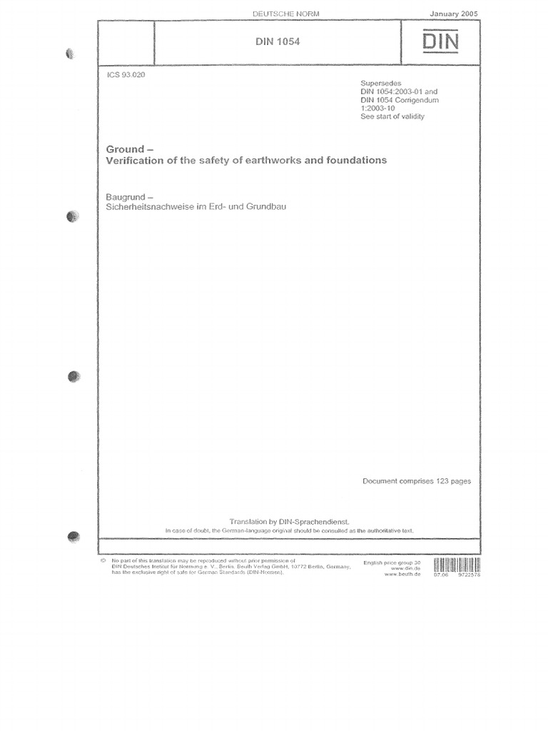 Din 1054-2005-01 | PDF