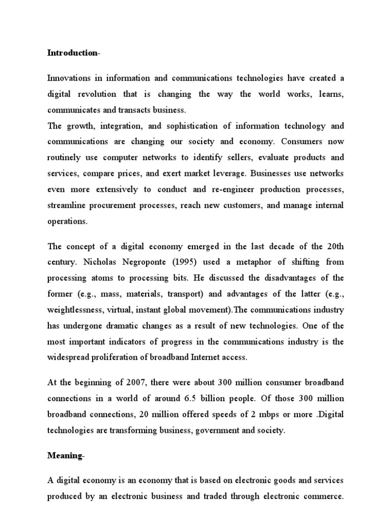 Understanding the Digital Economy Components | PDF | E Commerce | Privacy