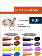 Colours in The Classroom: What Can You See in The Picture? What Colour Is It?