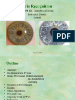 Iris Recognition: Instructor: Natalia Schmid BIOM 426: Biometrics Systems