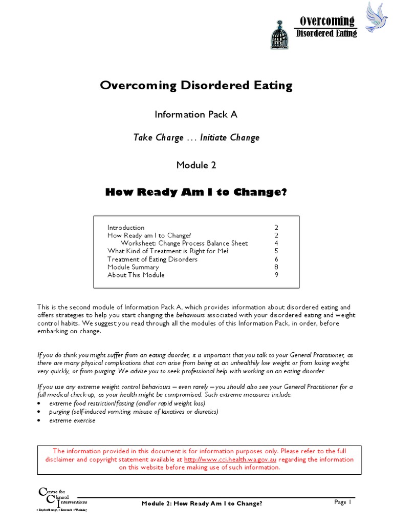 Ready to Change Disordered Eating? | PDF | Cognitive Behavioral Therapy ...