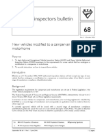 Vehicle Inspectors Bulletin: New Vehicles Modified To A Campervan or Motorhome