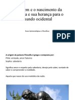 A Origem e o Nascimento Da Filosofia e Sua Herança para o Mundo Ocidental