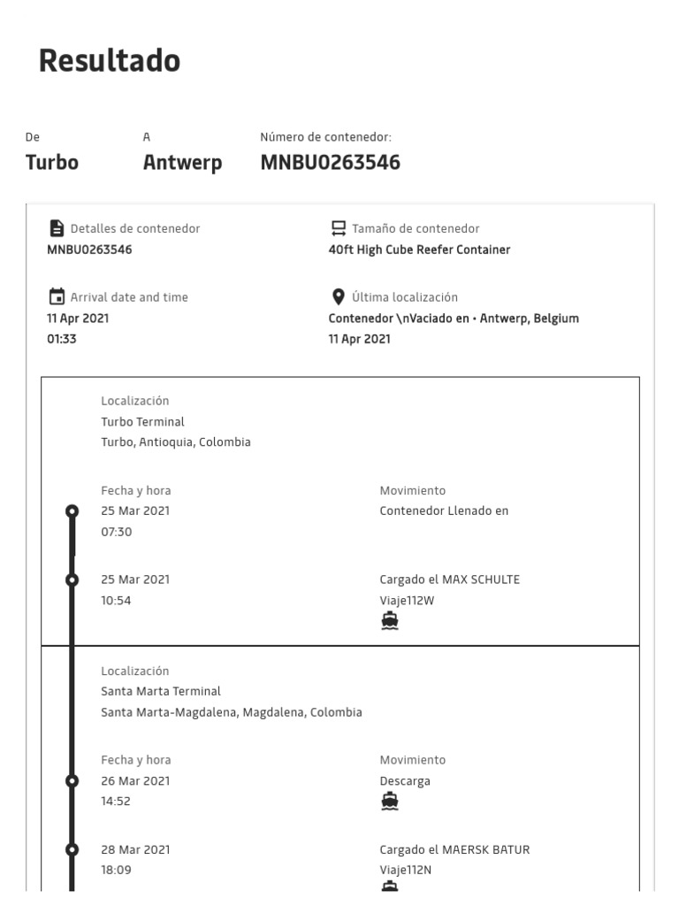 Track Shipment Cargo & Container Tracking Maersk MNBU0263546 PDF