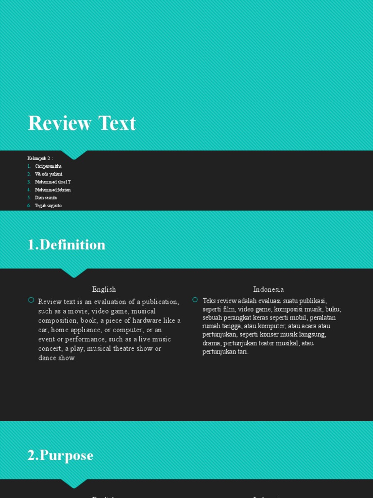 Review Text (Kelompok 2) | PDF
