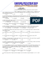 Long Quiz Mathematics 8