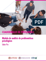 Cuadernillo de Preguntas Analisis de Problematicas Psicologicas Saber Pro 2018