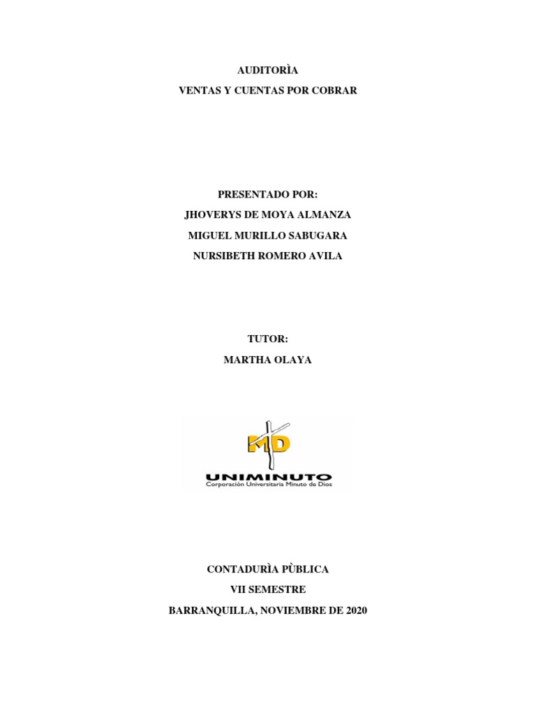 Auditoría de Ventas y Cuentas por Cobrar | PDF | Auditoría | Contralor
