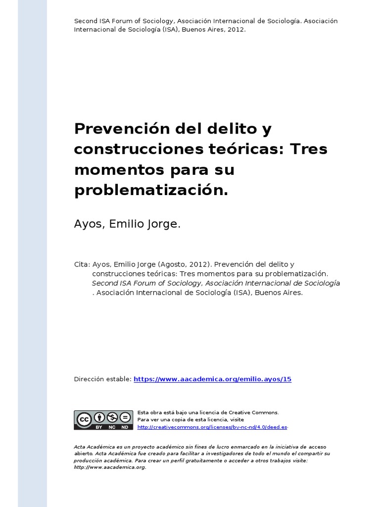 Prevención del Delito: Teorías y Estrategias | PDF | Derecho penal ...