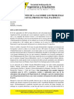 Consideraciones de La SAI Sobre Los Problemas Ocurridos en El Proyecto Vial Pacífico 1