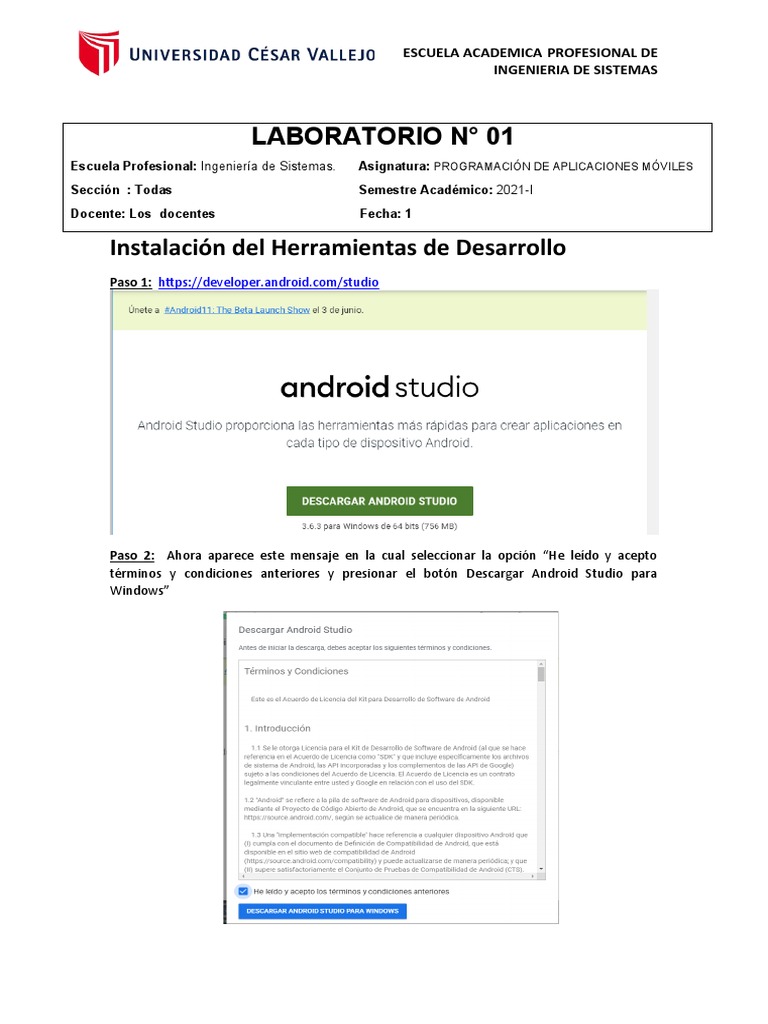 Instalación de Android Studio y AVD | PDF | Android (sistema operativo ...