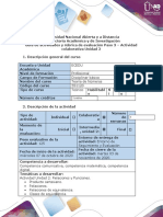 Guía de Actividades y Rúbrica de Evaluación Paso 3 - Actividad Colaborativa Unidad 2