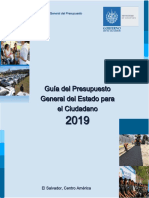 Presupuesto Para El Ciudadano - El Salvador -2019
