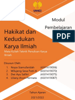 Modul Pembelajaran Hakikat Dan Kedudukan Karya Ilmiah - Kelompok 5 - PK 19-B