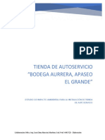 Estudio de Impacto Urbano Para Instalacion de Tienda Autoservicio. Bodega Aurrera, Apaseo El Grande