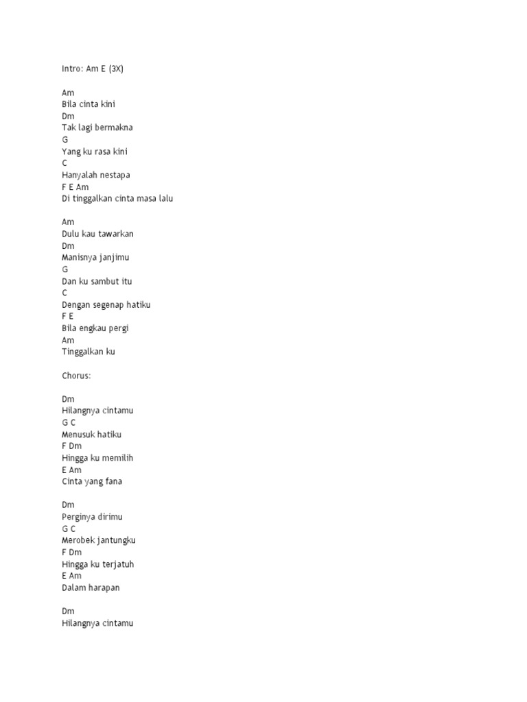 Piano Chord Bila Cinta Pdf