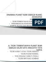 Dinamika Planet Bumi Sebagai Ruang Kehidupan