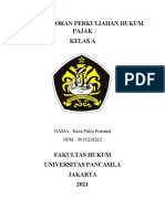 TUGAS LAPORAN PERKULIAHAN HUKUM PAJAK Kelas A ( Reza Putra Pratama 3019210262 )