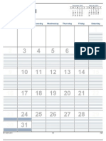 Printable Monthly Calendar 2011