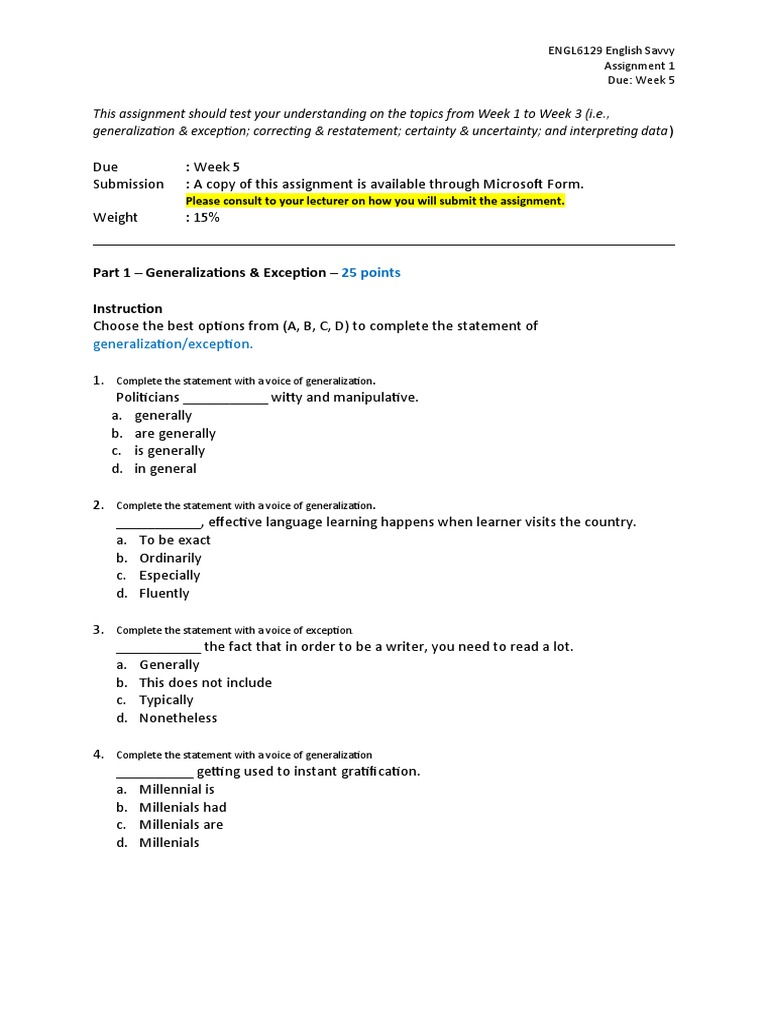 20210305184532D6214 - Assignment 1 - Week 1-3 | PDF | Cognition | Human ...