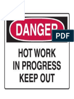 Hot Work Area Signages