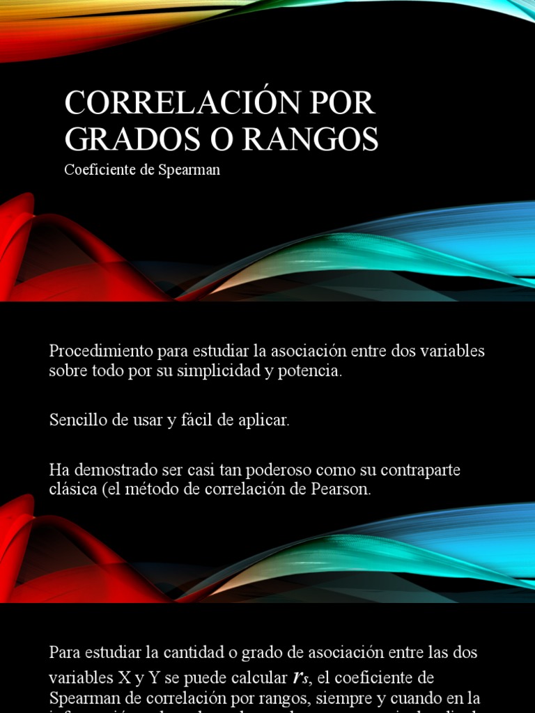 Correlación Por Rangos de Spearman | PDF | Coeficiente de correlación ...