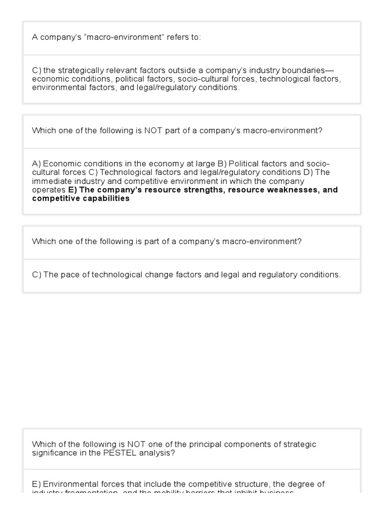 Chapter 3 Flashcards | PDF | Strategic Management | Sales