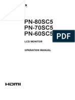 PN-80SC5 PN-70SC5 PN-60SC5: LCD Monitor Operation Manual